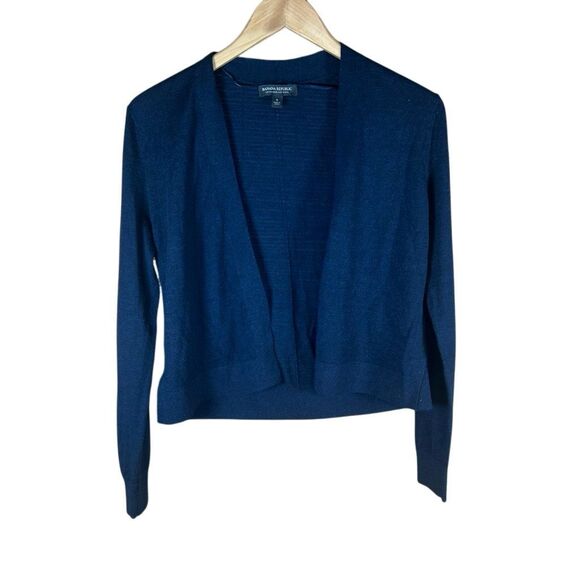 Banana Republic 100% Merino Wool Navy Sweater Cardigan Small (S) - Picture 1 of 5